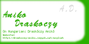 aniko draskoczy business card