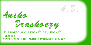 aniko draskoczy business card